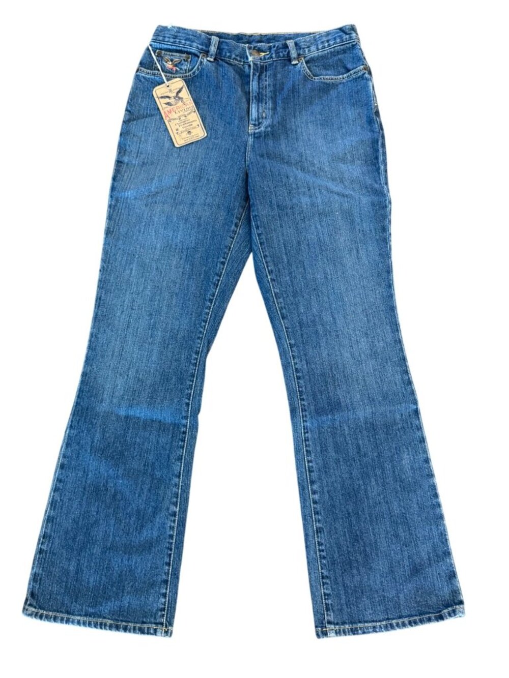 Y2K vintage American Living Womens Flared Stretch Denim Jeans Size 8 NWT Medium